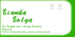 bianka bolya business card